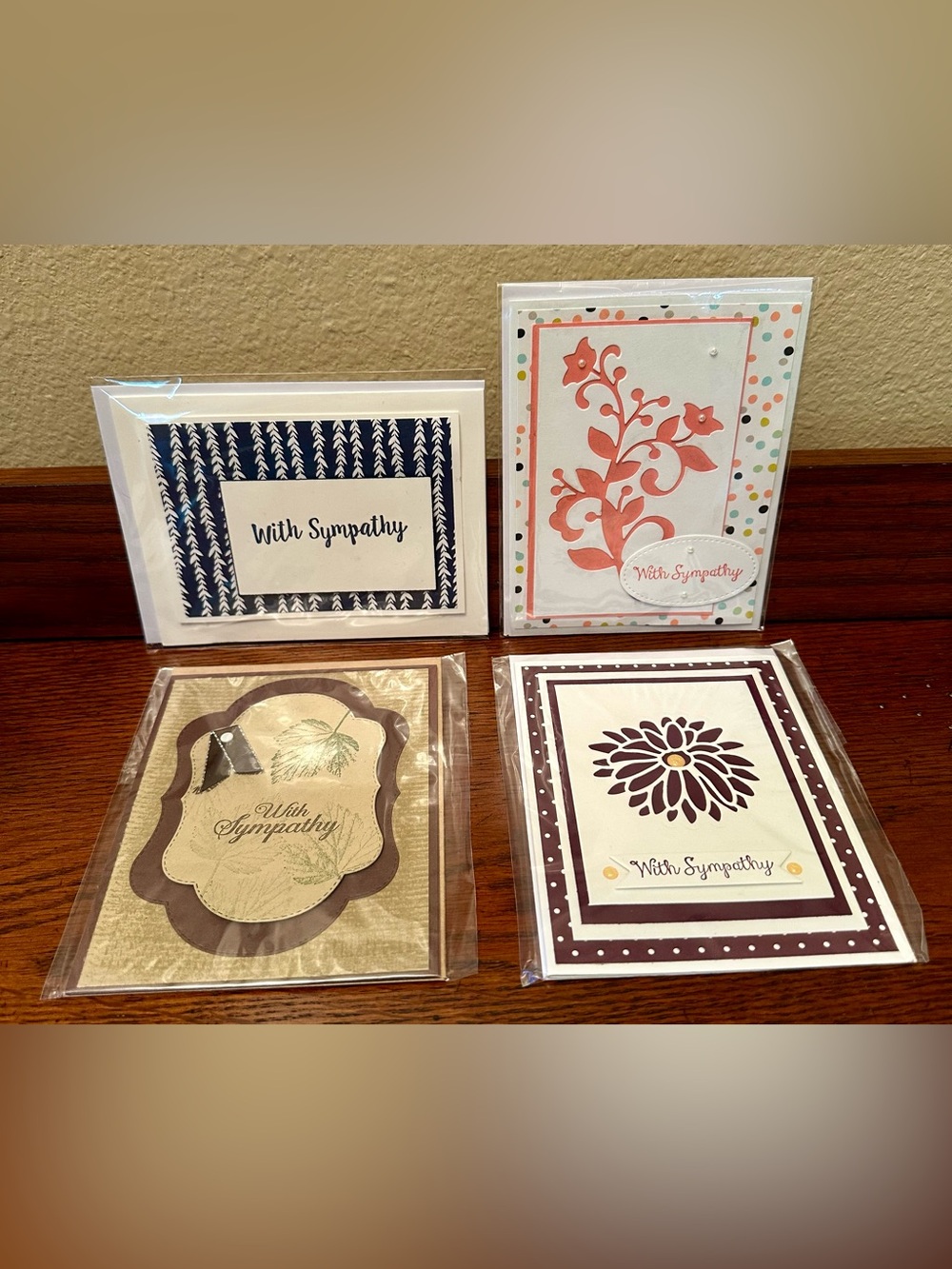 Handmade Sympathy Cards – Set of 4